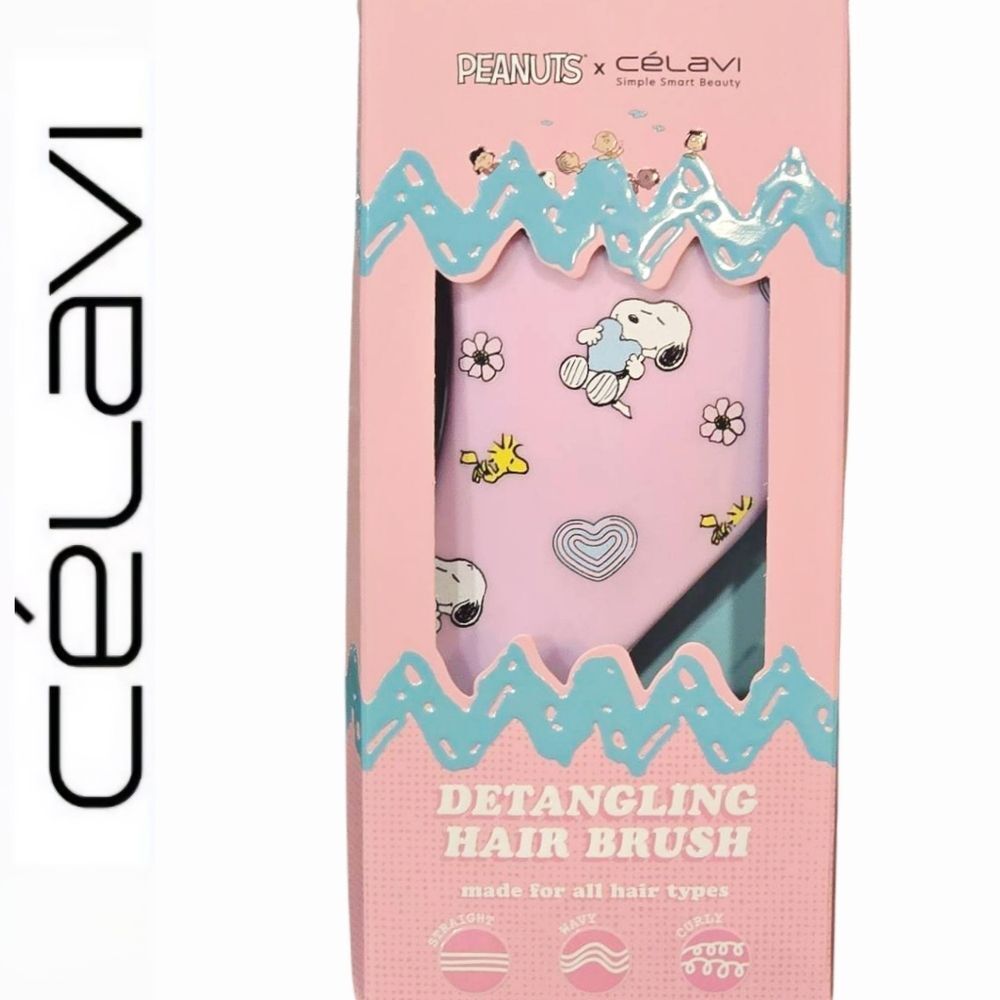 Célavi X Peanuts Snoopy & Woodstock In Love Detangling Hair Brush